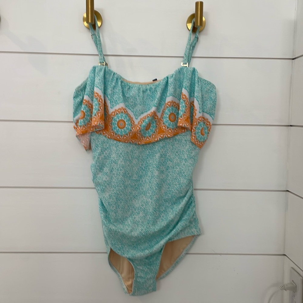 NWT Cabana Life off the shoulder One piece Swimsuit